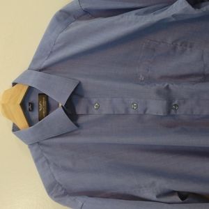 Giorgio Armani Le Collezioni Blue Cotton Shirt 17.5 - 33